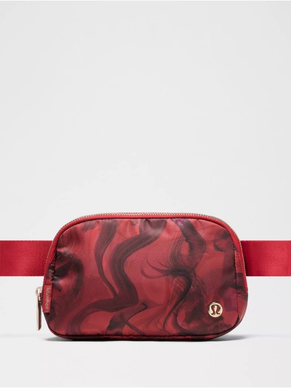 lululemon athletica Red Marble Crossbody Belt Bag